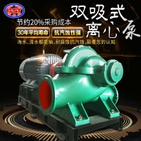 大流量双吸泵抽水机大型16寸高扬程卧式排涝中开工业130kw